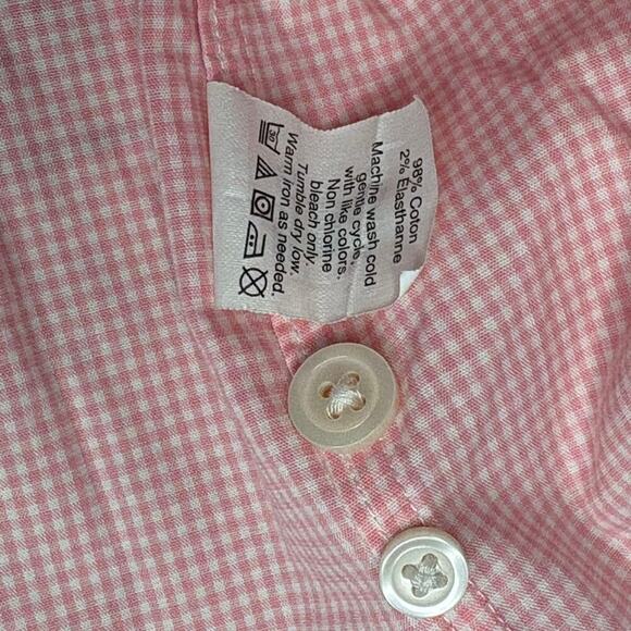 J. Crew Thompson Light Pink Gingham Long Sleeve Dress Shirt Mens Sz XL - Picture 7 of 7